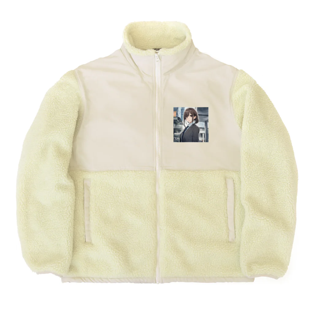 めんたいこの外回りOL Boa Fleece Jacket