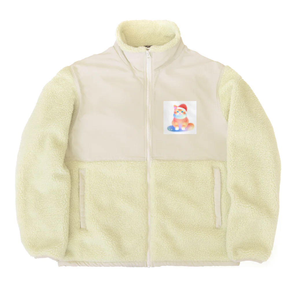 KenySignsのサンタネコちゃんのイラストグッズ Boa Fleece Jacket