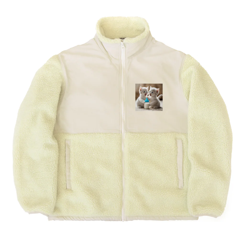 xwd28の双子の子猫 Boa Fleece Jacket