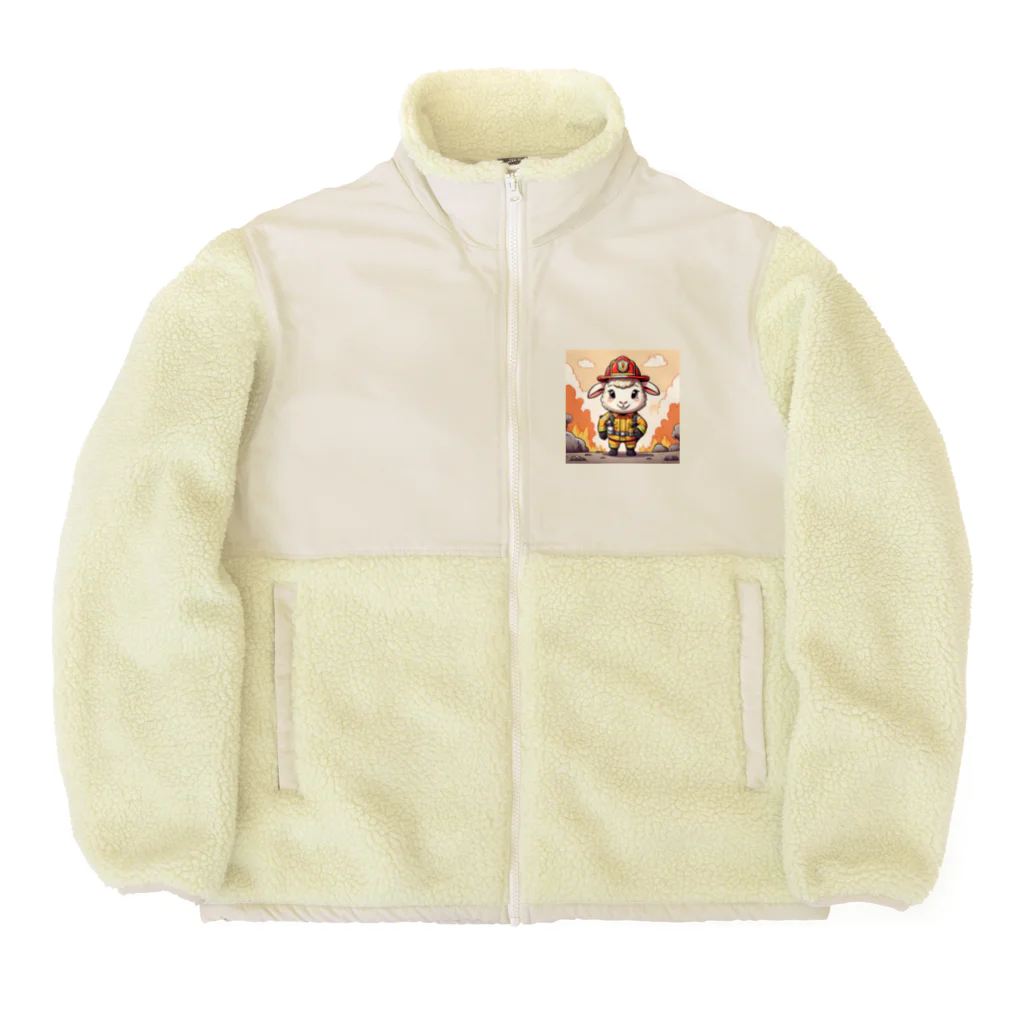 パパショップのキュートで可愛らしい羊 Boa Fleece Jacket