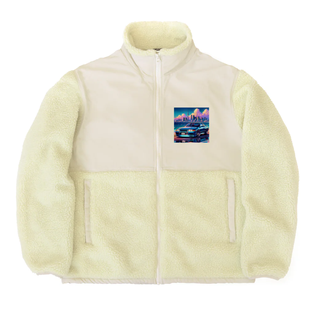 nuuartの湾岸線を走るスポーツカー Boa Fleece Jacket