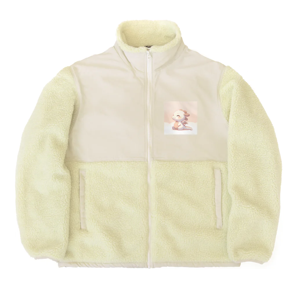 可愛らしいドラゴンのイラストグッズ店のかわいらしいドラゴン Boa Fleece Jacket