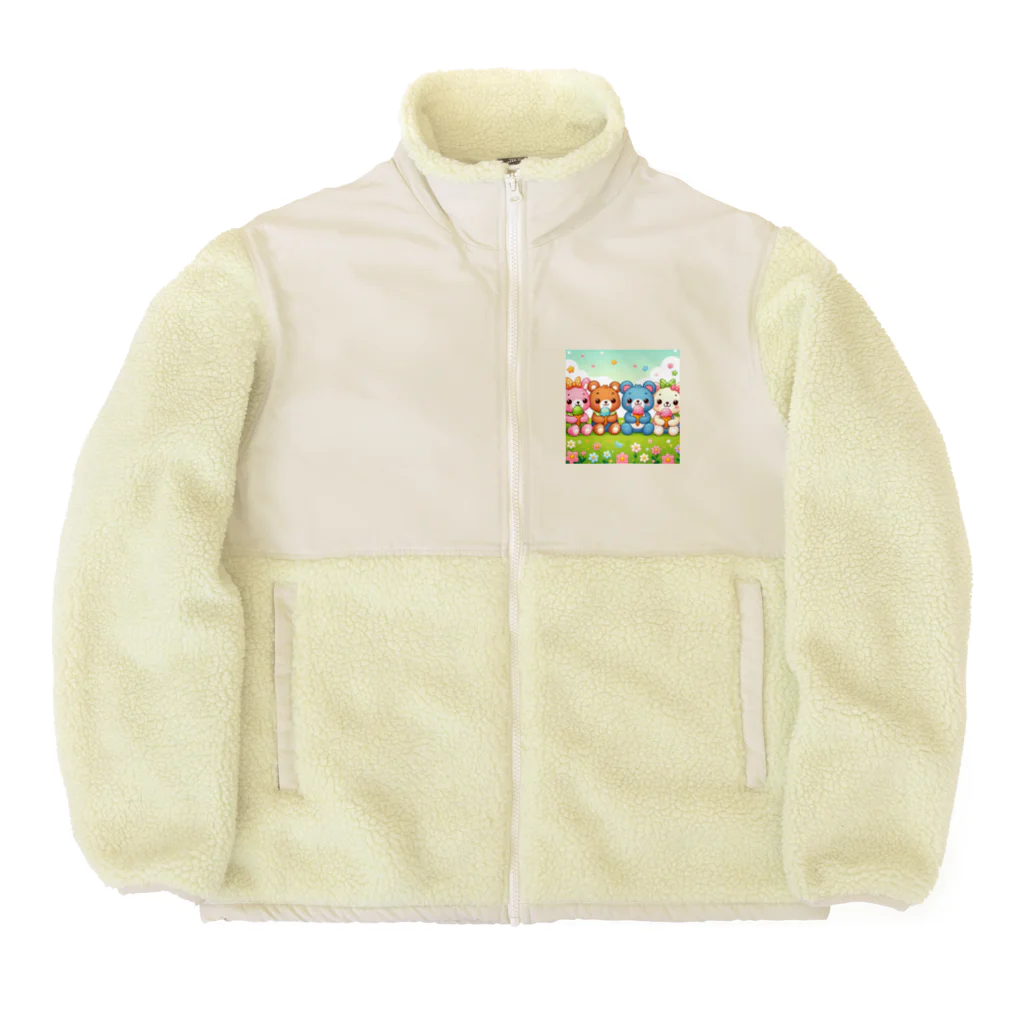 mitusan777の可愛いクマ４姉妹 Boa Fleece Jacket