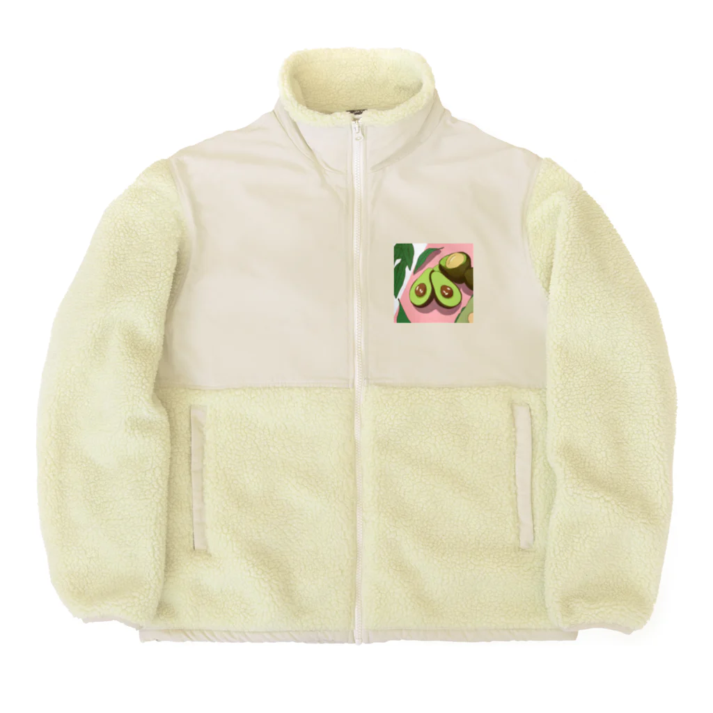 ai美女ショップのアボカド Boa Fleece Jacket