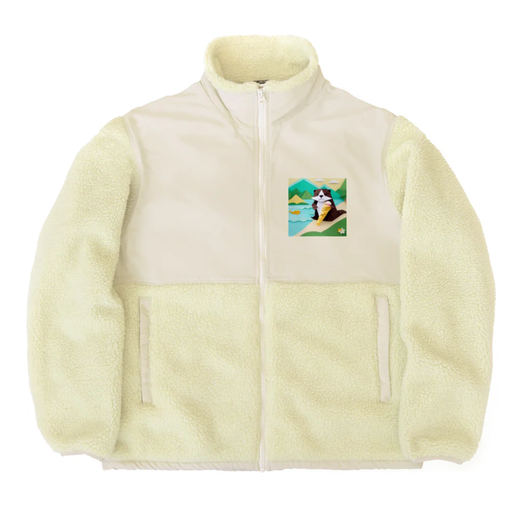 yumiceのice meets オリガミカワウソ Boa Fleece Jacket