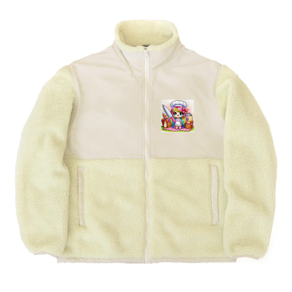 mitusan777の可愛い女の子が料理をしている様子が Boa Fleece Jacket