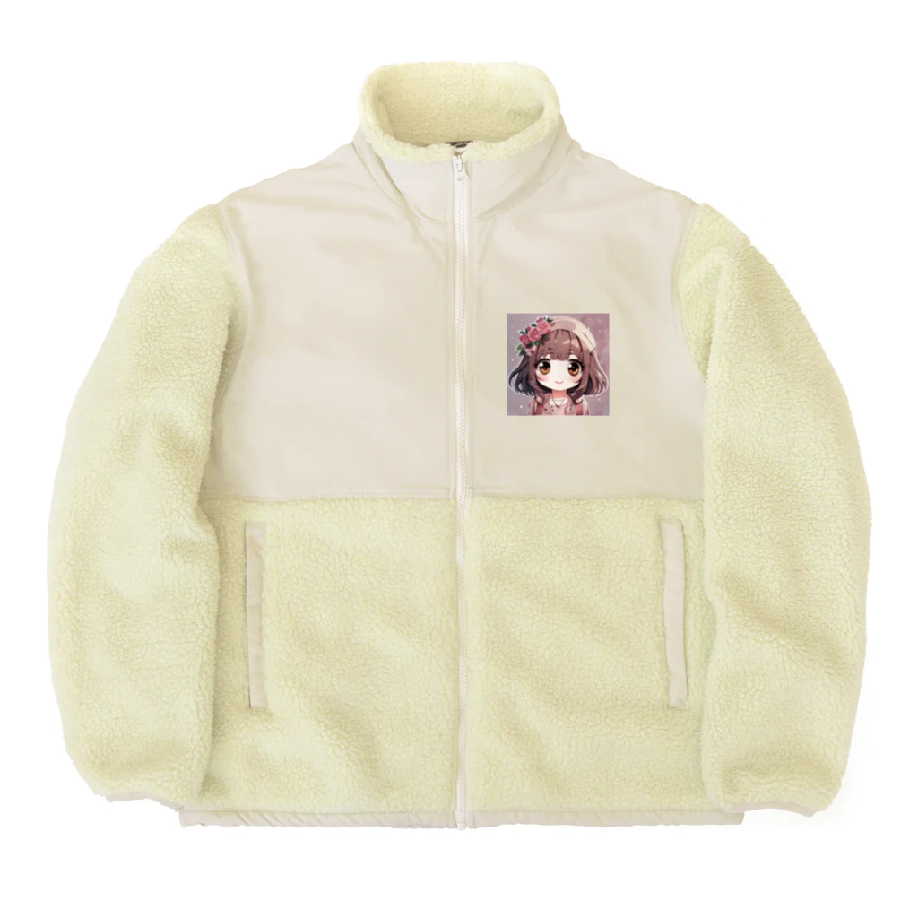 mikukiのかわいい女の子 Boa Fleece Jacket