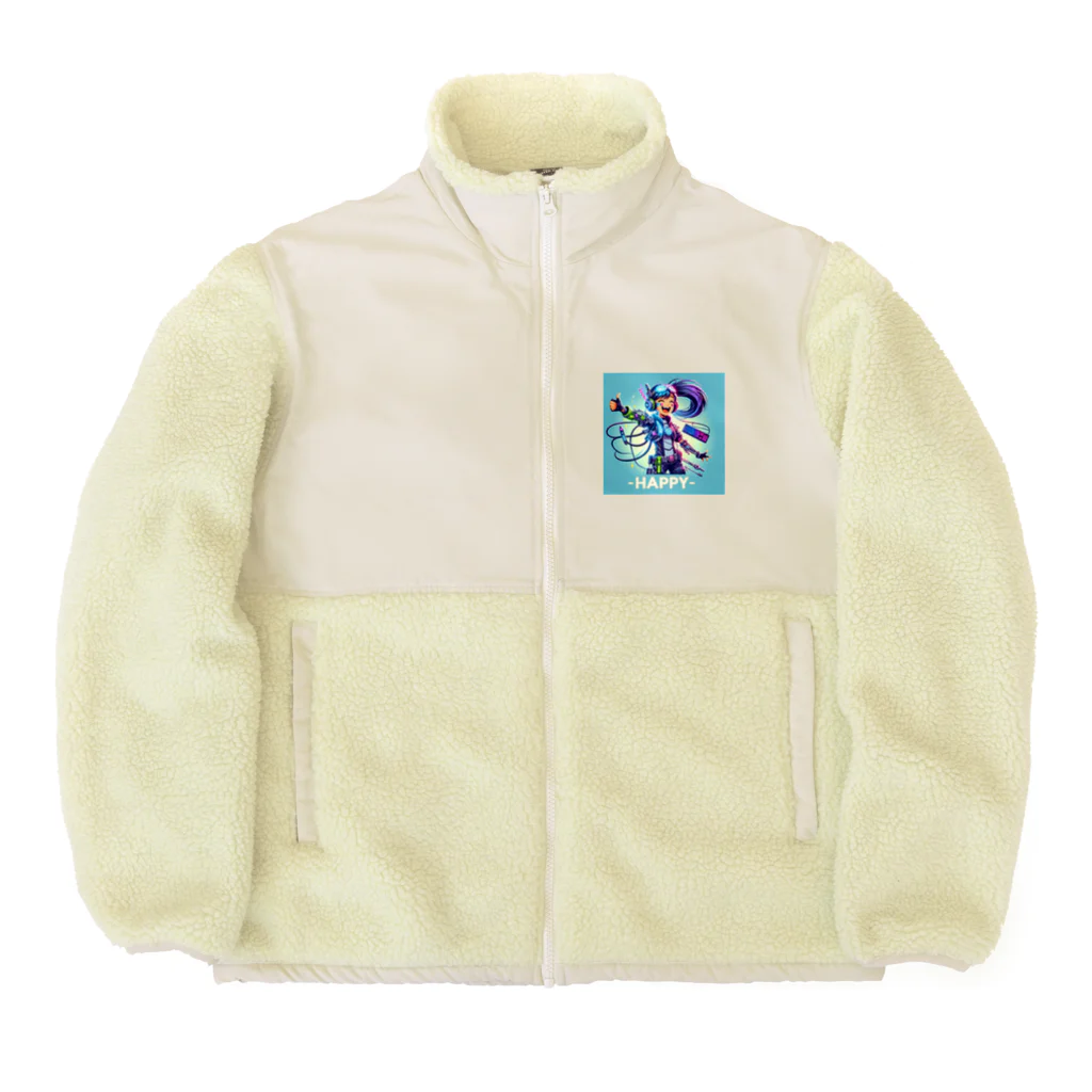 iSysのゲーミング少女ピーシーツー Boa Fleece Jacket