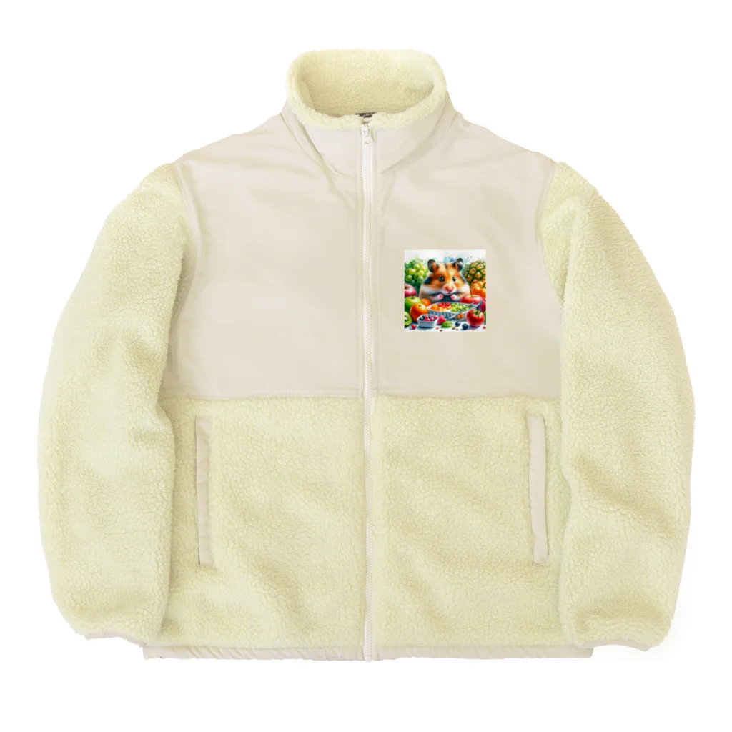 えほんのふんわりぺーじのピースケのおいしい発見 Boa Fleece Jacket