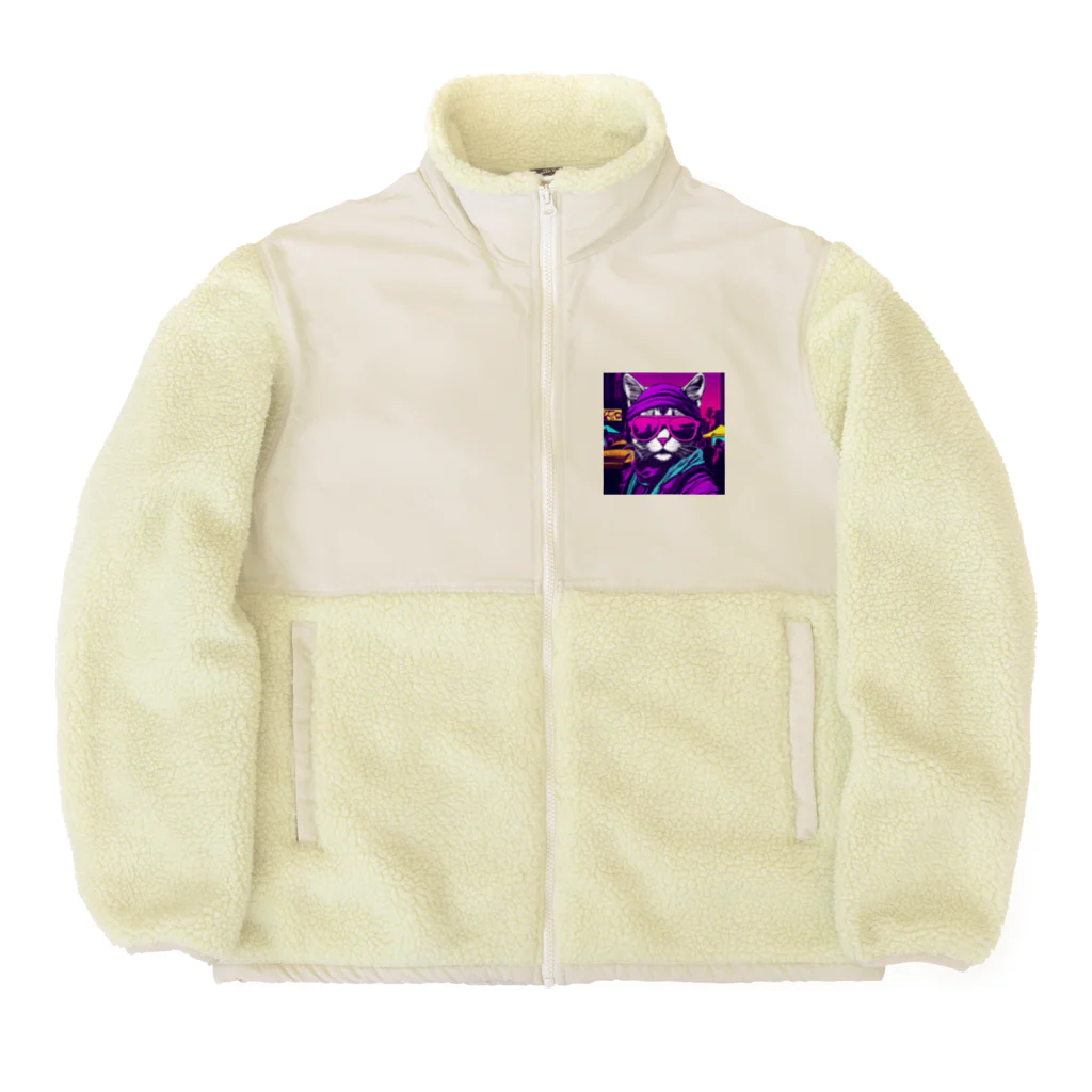 jujumarucatのROCKYCAT　サングラス２ Boa Fleece Jacket