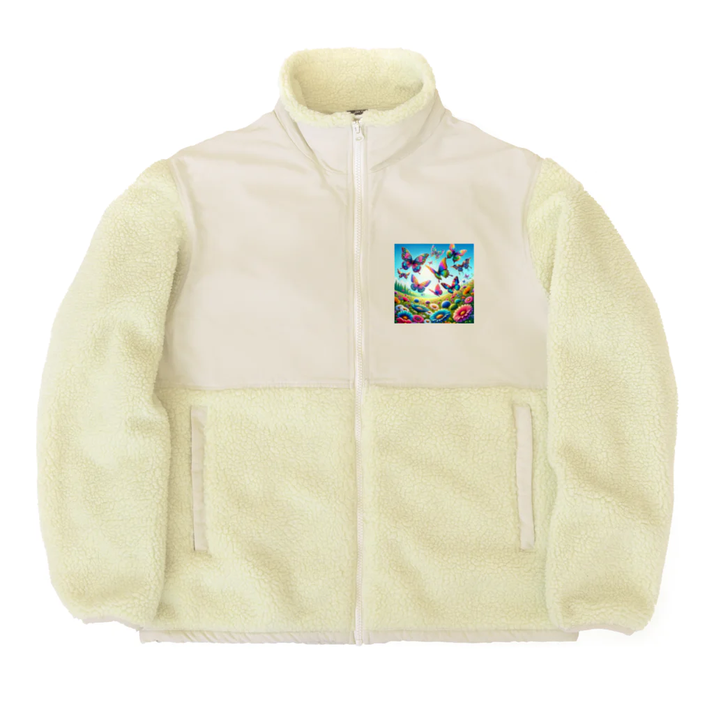 すずらん24の幸運のお花畑 Boa Fleece Jacket