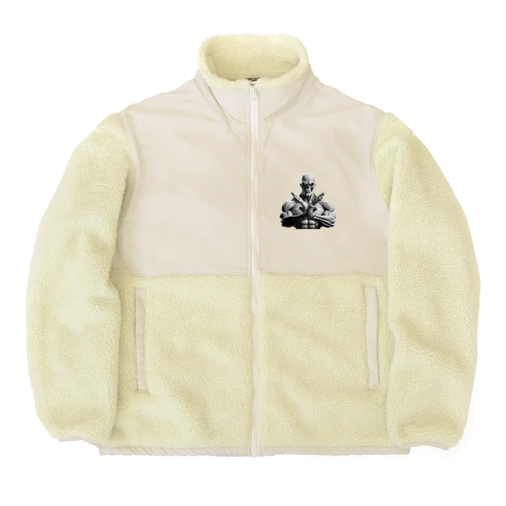 たまちのムキムキスケルトン Boa Fleece Jacket