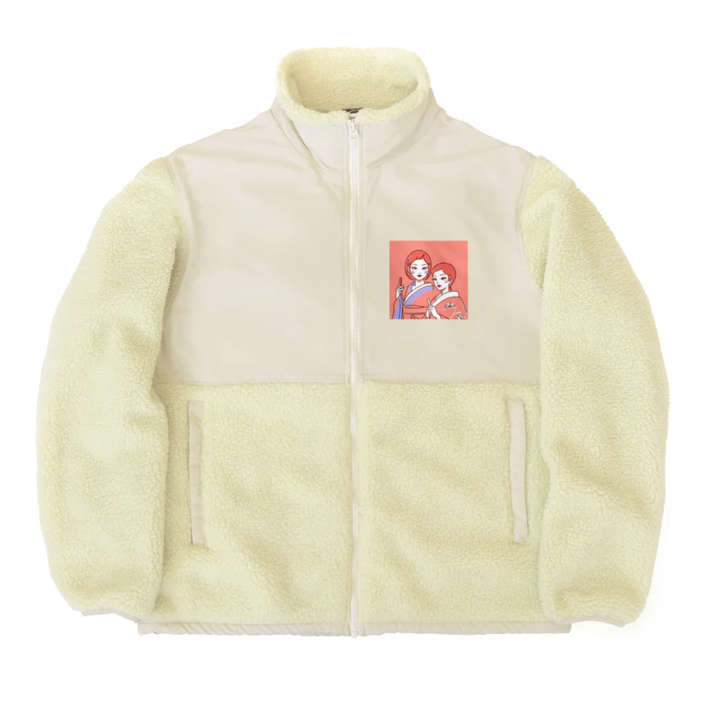 bigbamboofamilyの悪戯な娘達 Boa Fleece Jacket