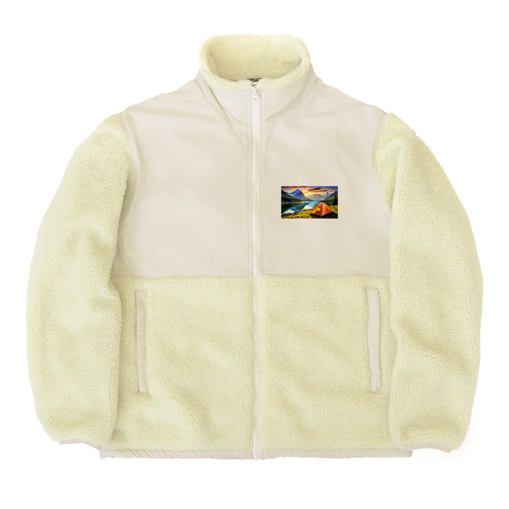 Kz_25@アウトドアーのキャンプファッション -Sunrise- Boa Fleece Jacket