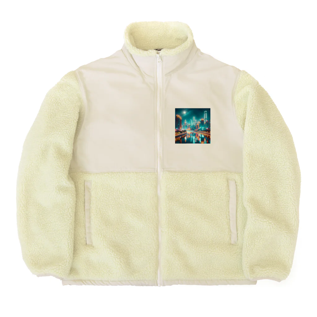 bobokeの夜景シリーズ Boa Fleece Jacket