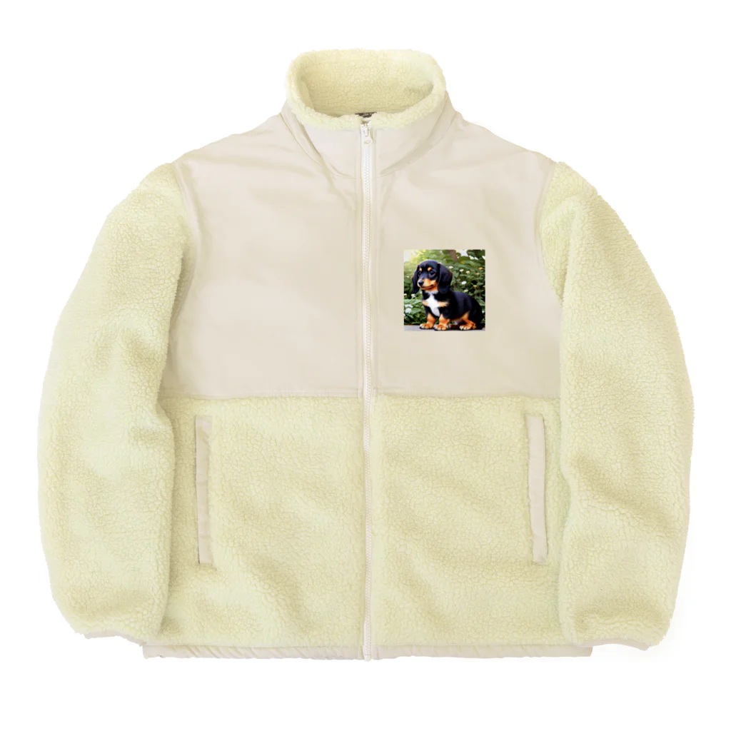 IROTOPIA🐾のダックスフントのリアムくん Boa Fleece Jacket