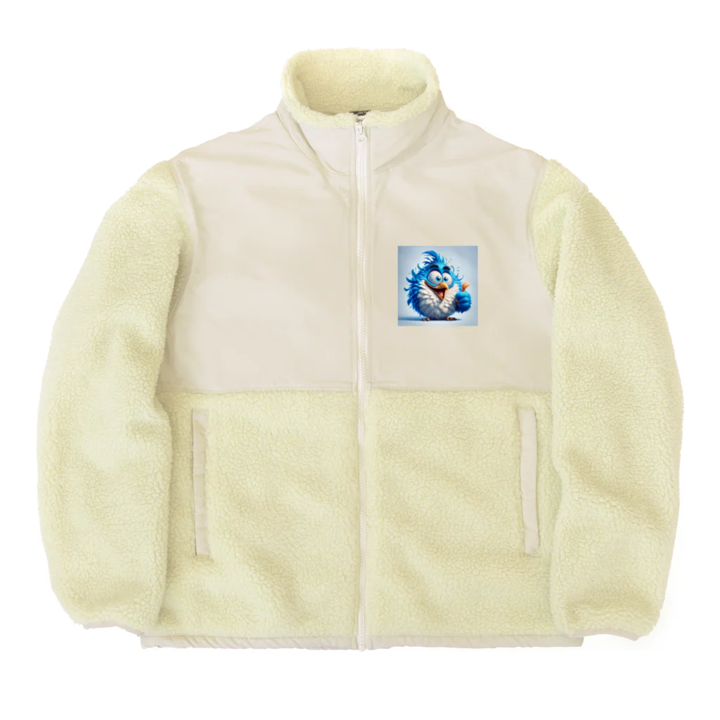 yamasho24のご機嫌青い鳥 Boa Fleece Jacket