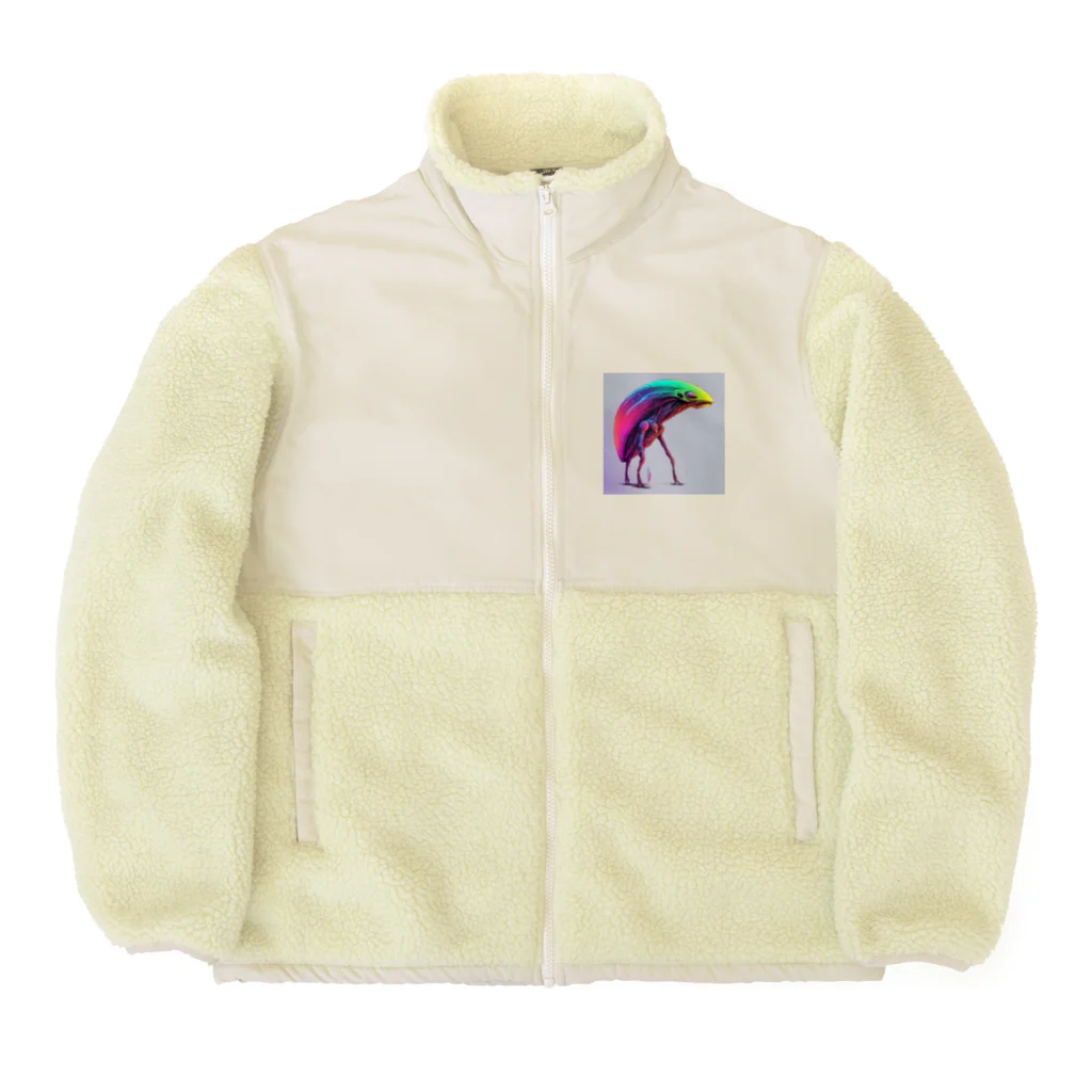 mochi-mameの宇宙人のペット Boa Fleece Jacket