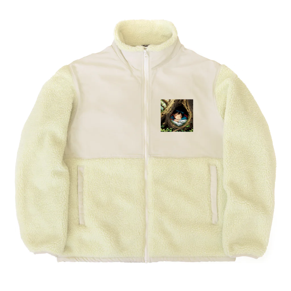 piepie51の樹洞で眠る少年 Boa Fleece Jacket