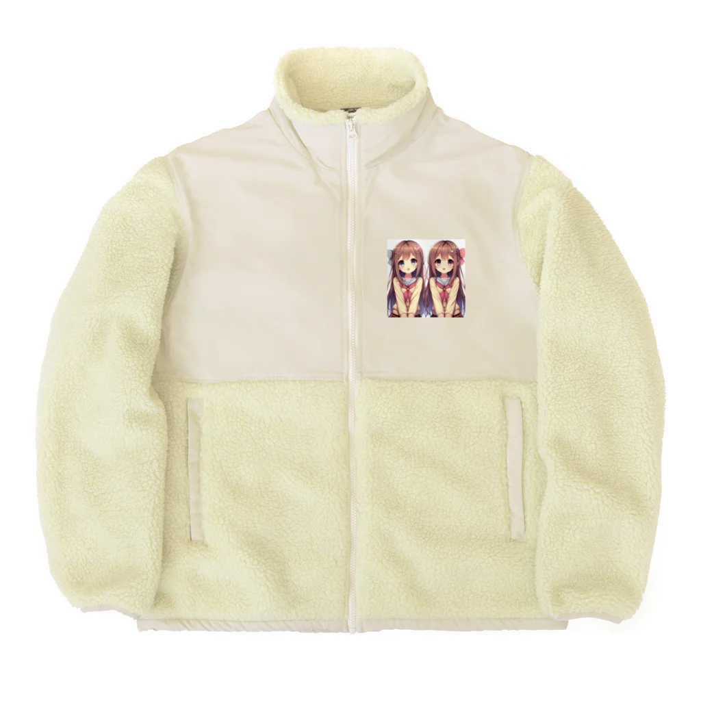 seigi2oo2の愛らしい可愛い双子の姉妹 Boa Fleece Jacket