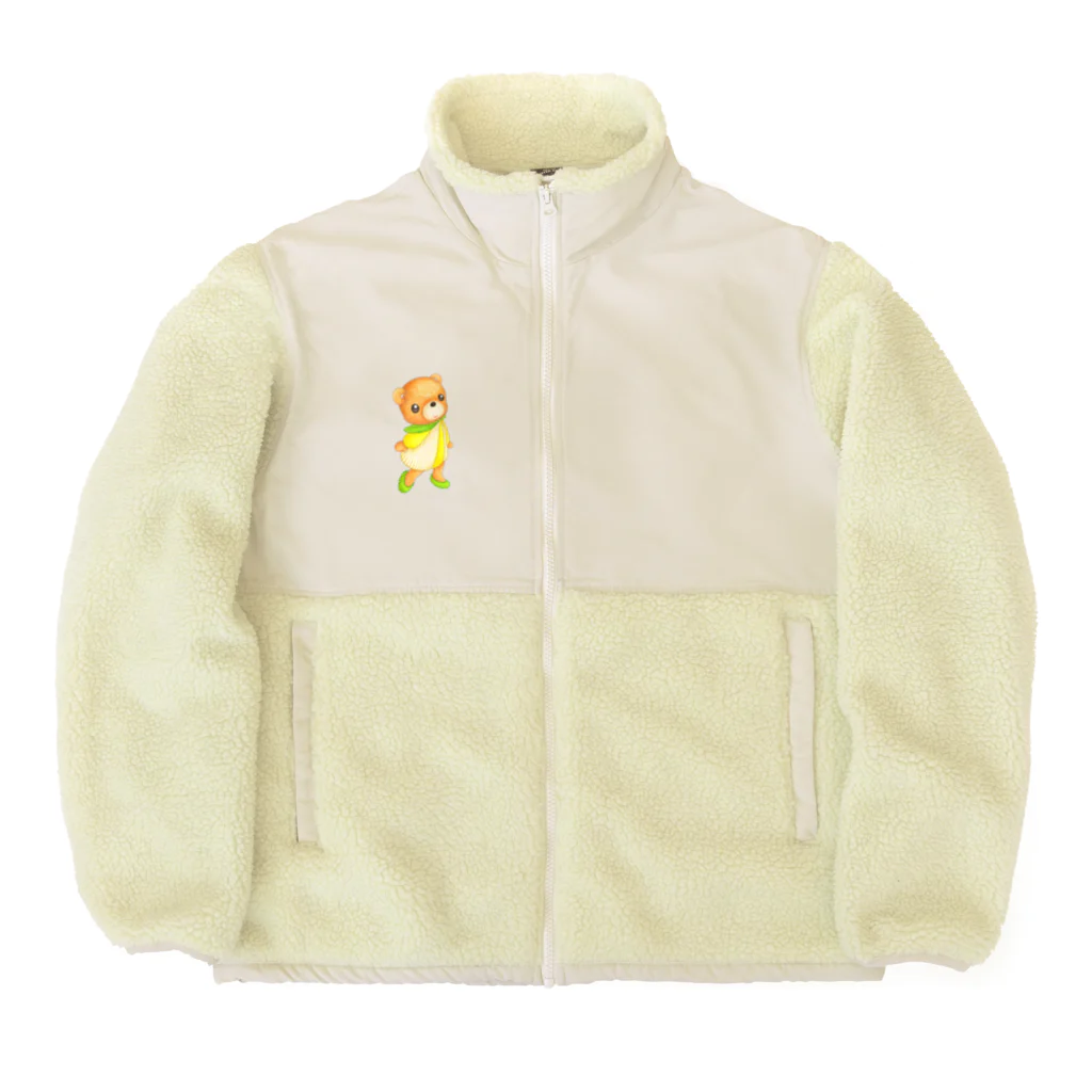 satoayaのアニマルカフェのフルーツファッション　バナナ Boa Fleece Jacket