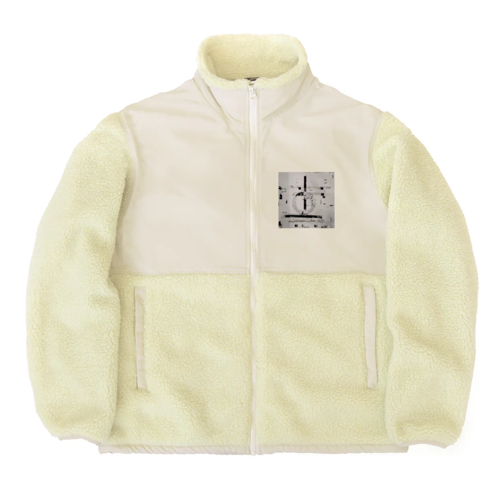 飯塚 iizukaの洗練されたモノクローム Boa Fleece Jacket