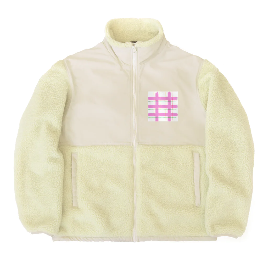 rimonennファミリーのピンクキュン Boa Fleece Jacket