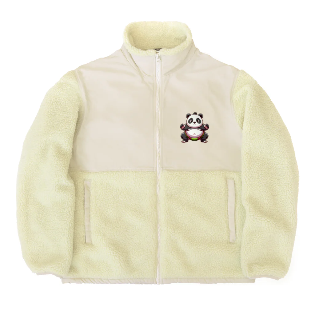 アニマルホビーズの相撲パンダ Boa Fleece Jacket