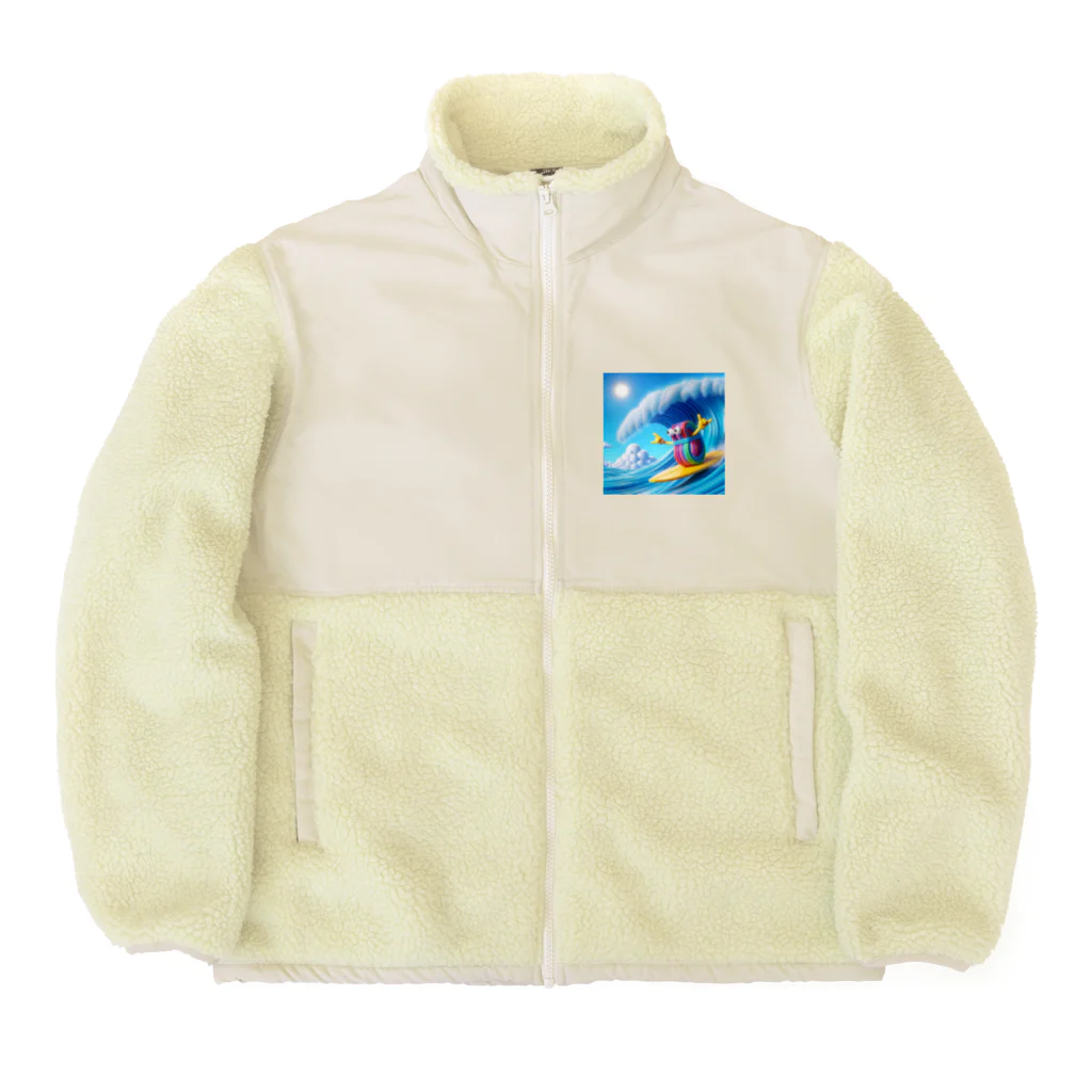 らばーばんどすとあの波乗り輪ゴム Boa Fleece Jacket