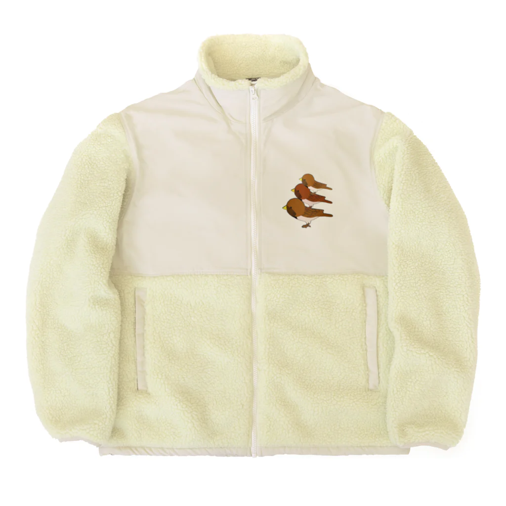 chicodeza by suzuriのすずめタワー Boa Fleece Jacket