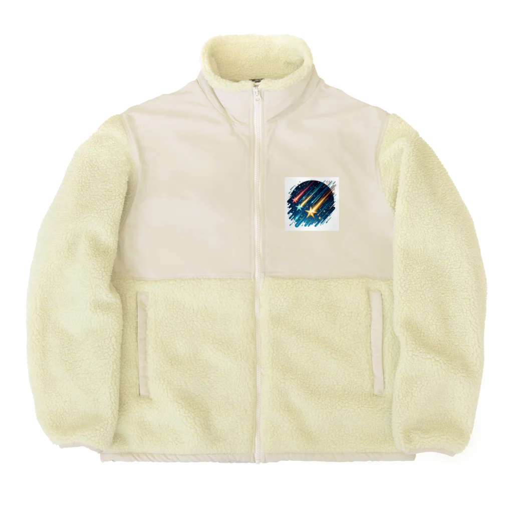 Mizのゆるハウスの3つの流れ星 Boa Fleece Jacket