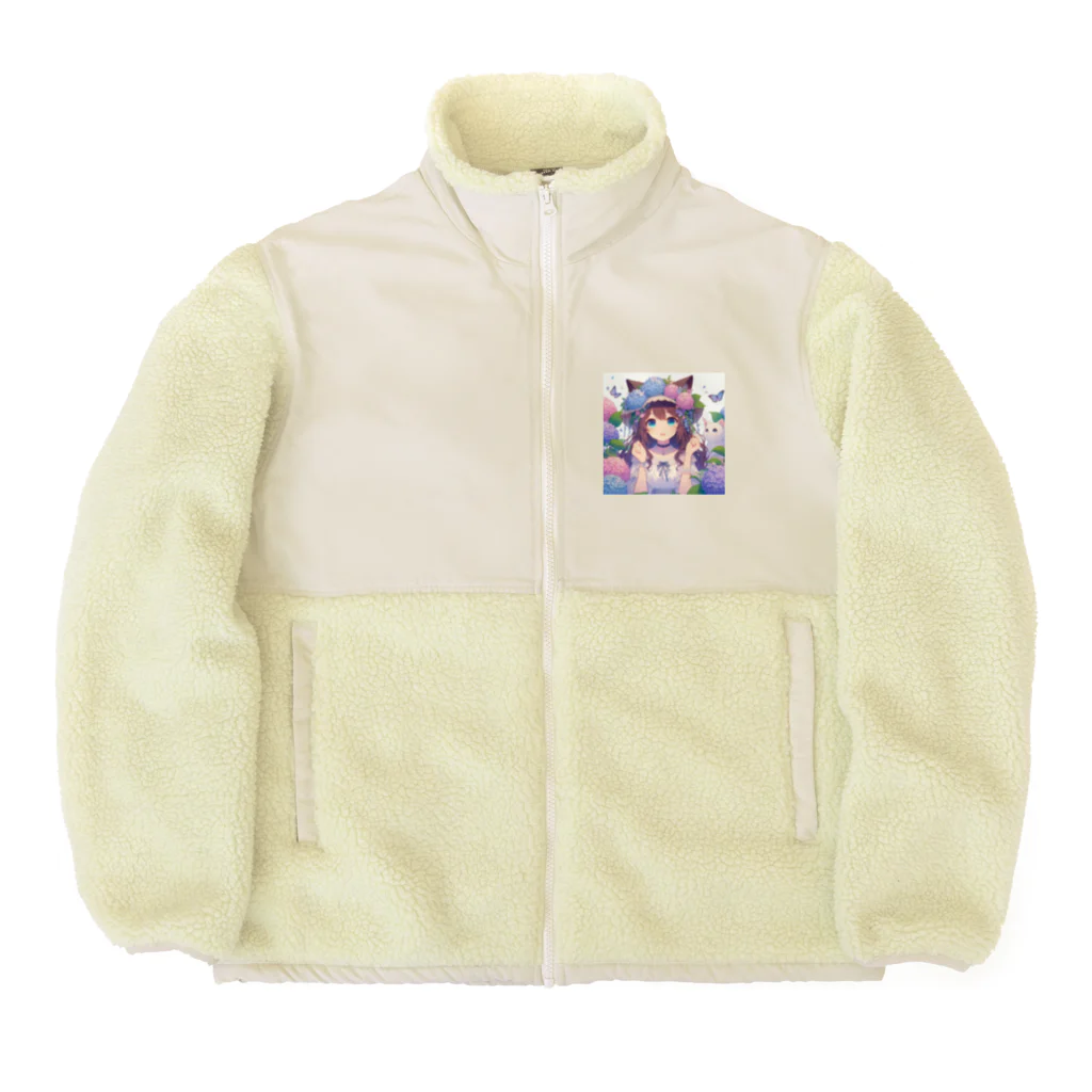 yos-1292583のねこニコばん Boa Fleece Jacket