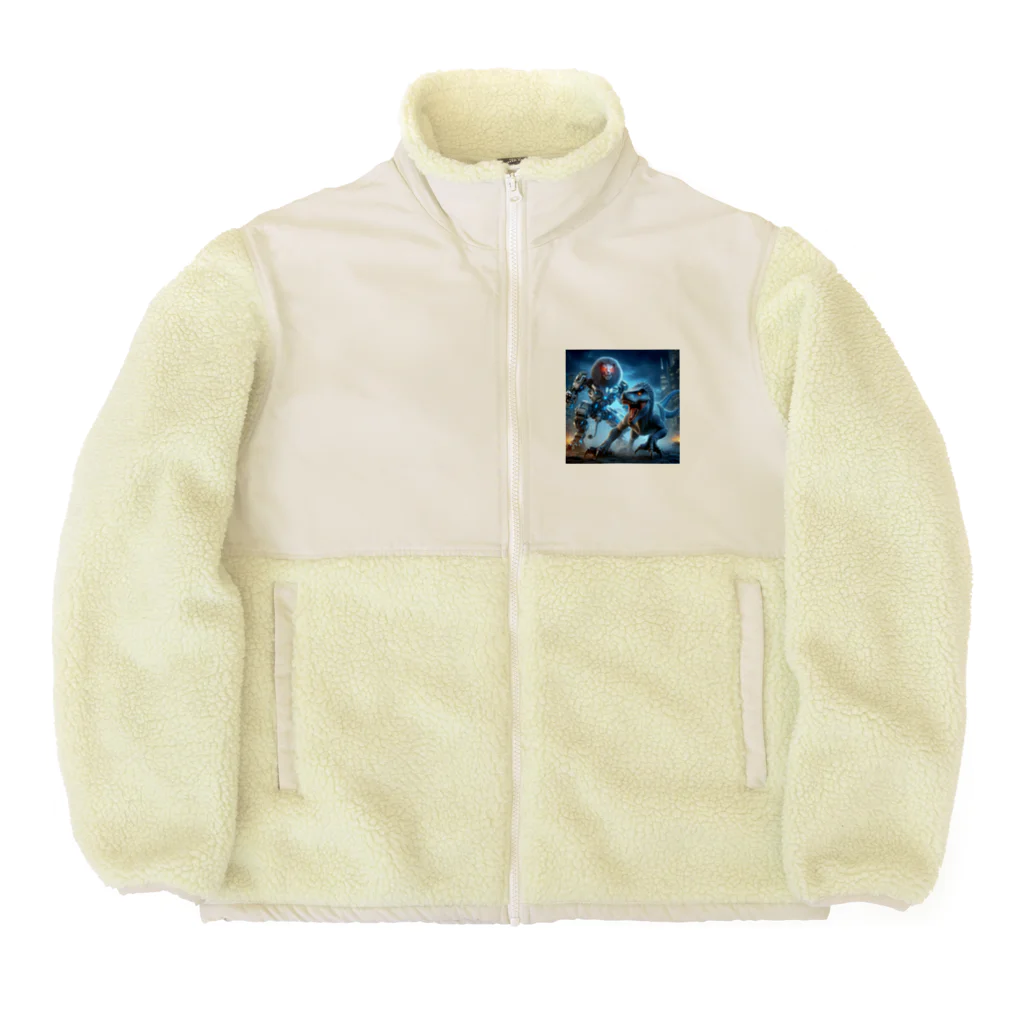 OTIRUBUTUBUTUのライオンロボットvsラプトル Boa Fleece Jacket