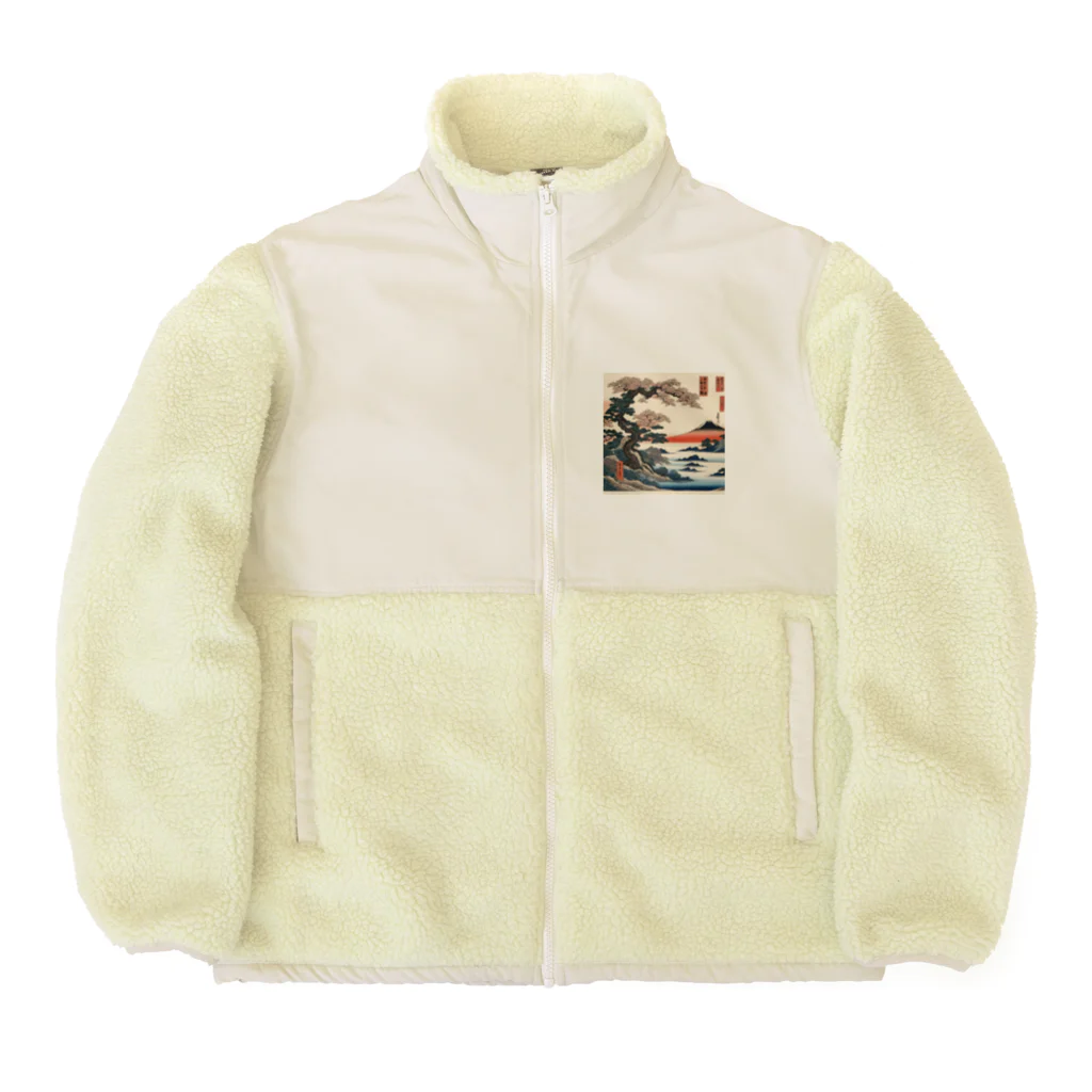 8890の浮世絵 Boa Fleece Jacket