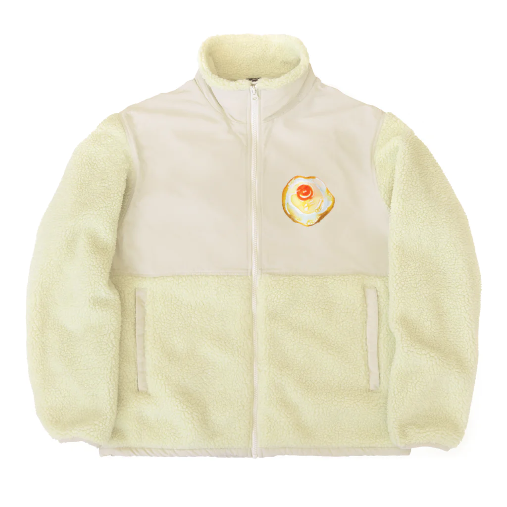 pyon☪︎chocoの目玉焼き　水彩 Boa Fleece Jacket