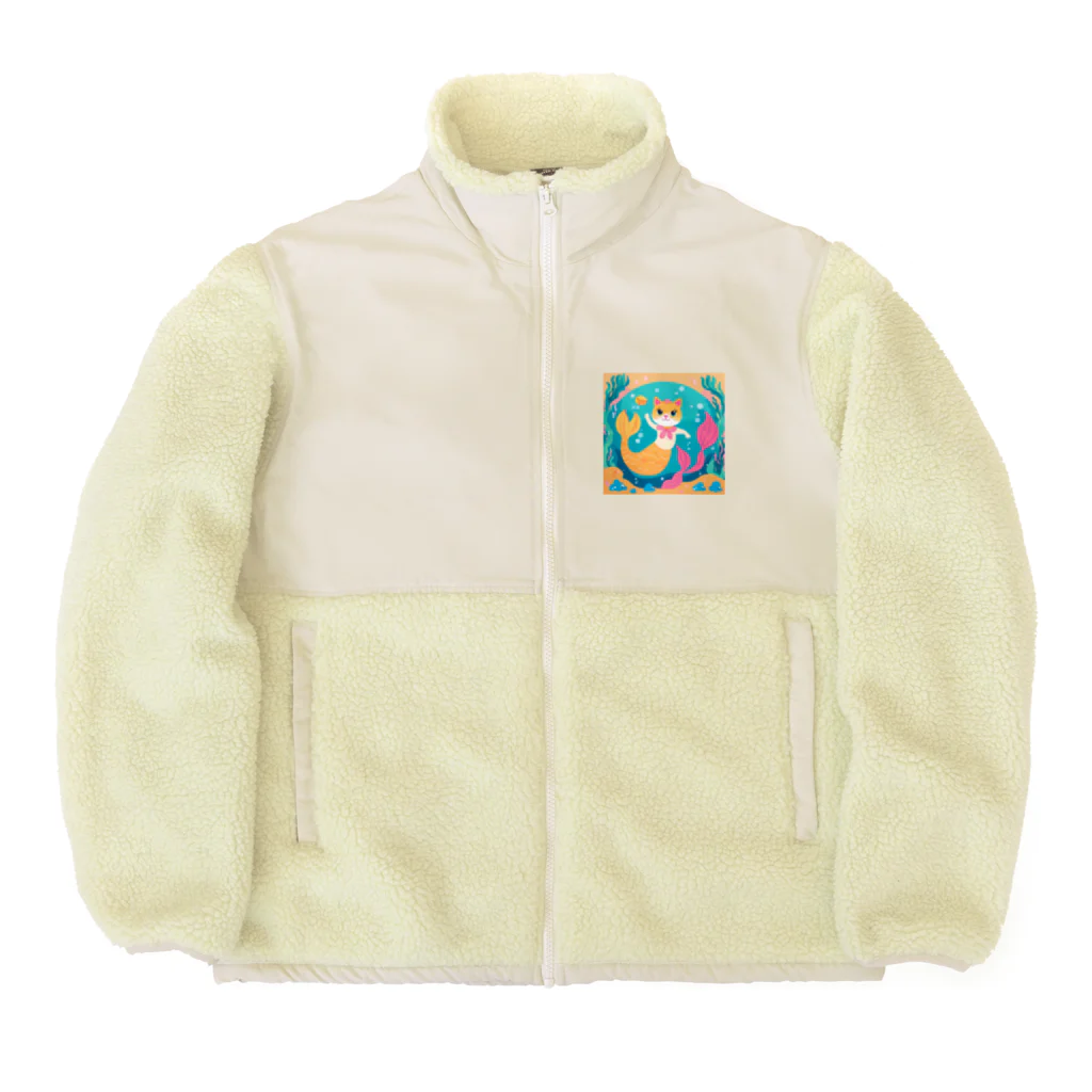 HanaCatStudioのおねがいしマーメイド Boa Fleece Jacket