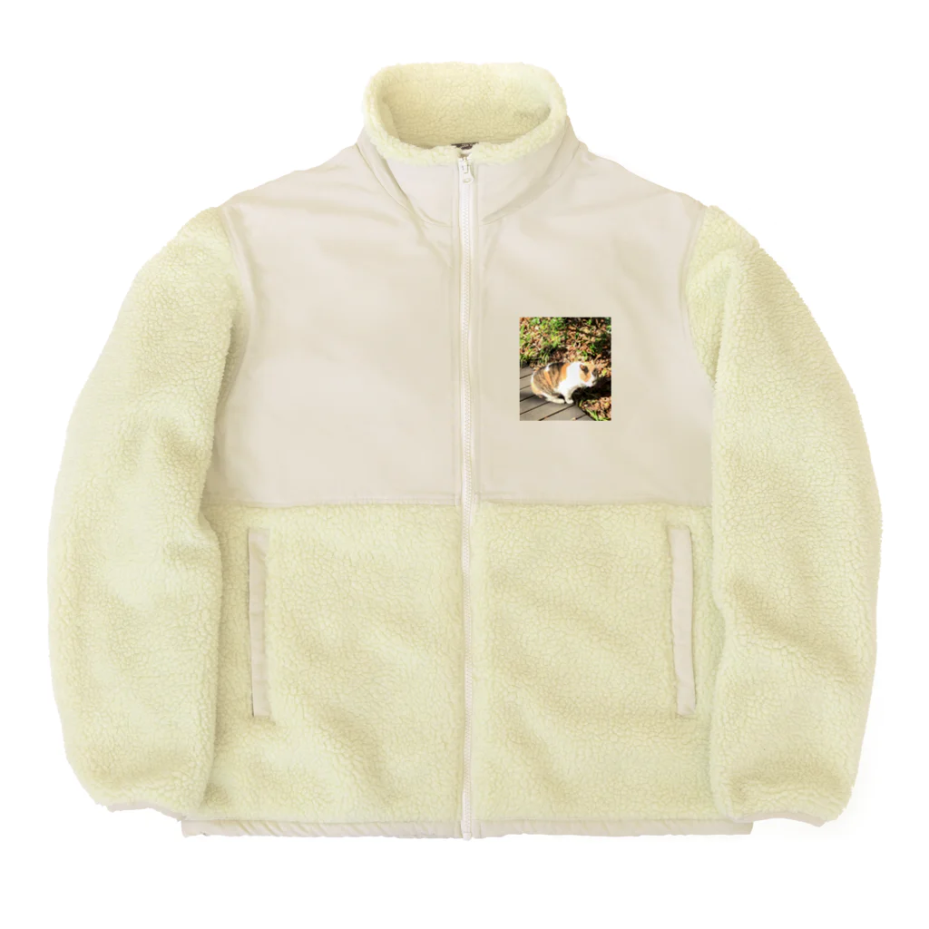 華吉草力の猫2 Boa Fleece Jacket