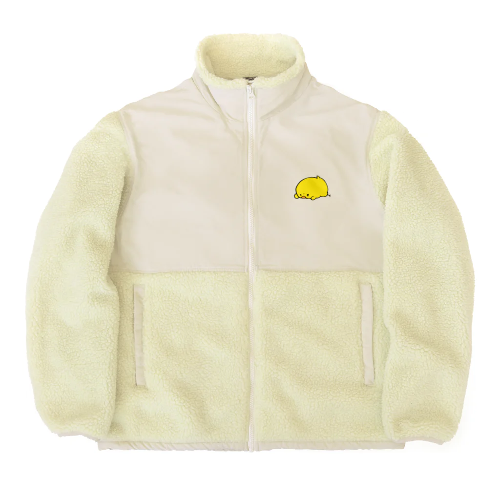 ふてぶてしいひよこのふてぶてしいひよこ　イラスト Boa Fleece Jacket