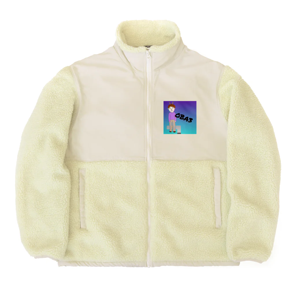 こまとごまの孫のトナカイOBA3(おばさん) Boa Fleece Jacket