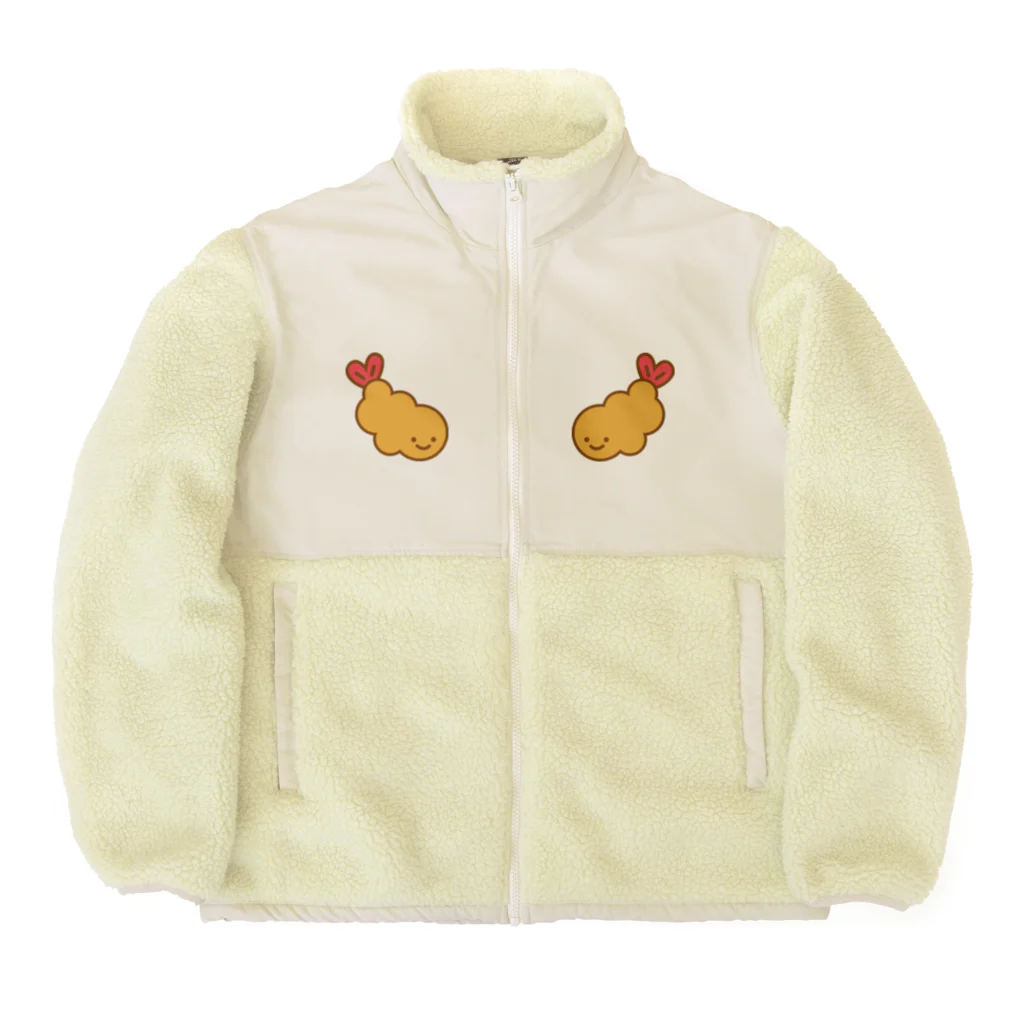 ルナポーンのしぶいろえびふらい Boa Fleece Jacket