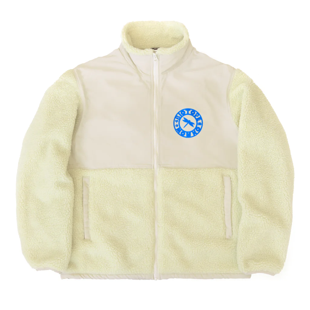 くーちゃんのビオトープ孟子（ロゴ）スカイブルー Boa Fleece Jacket