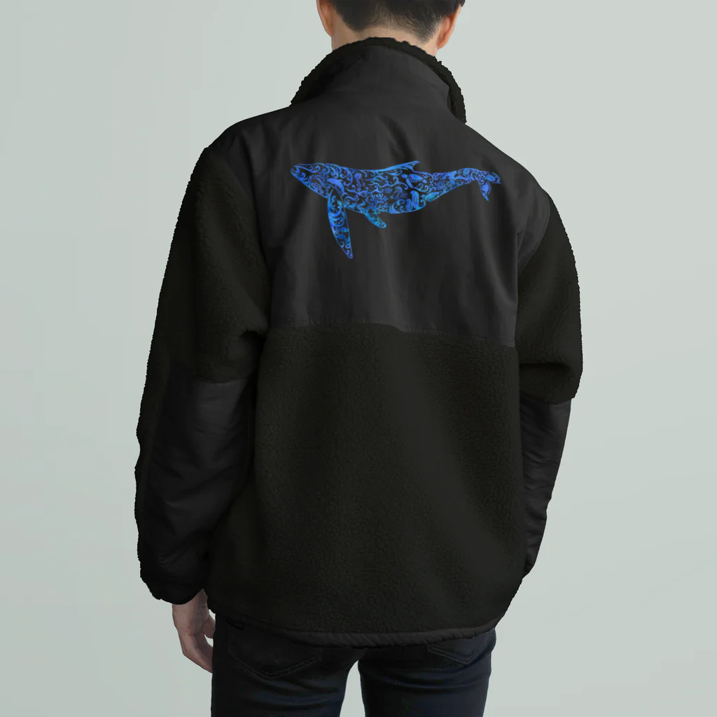 ラルゴのWhale In The Sea Animal(青) Boa Fleece Jacket