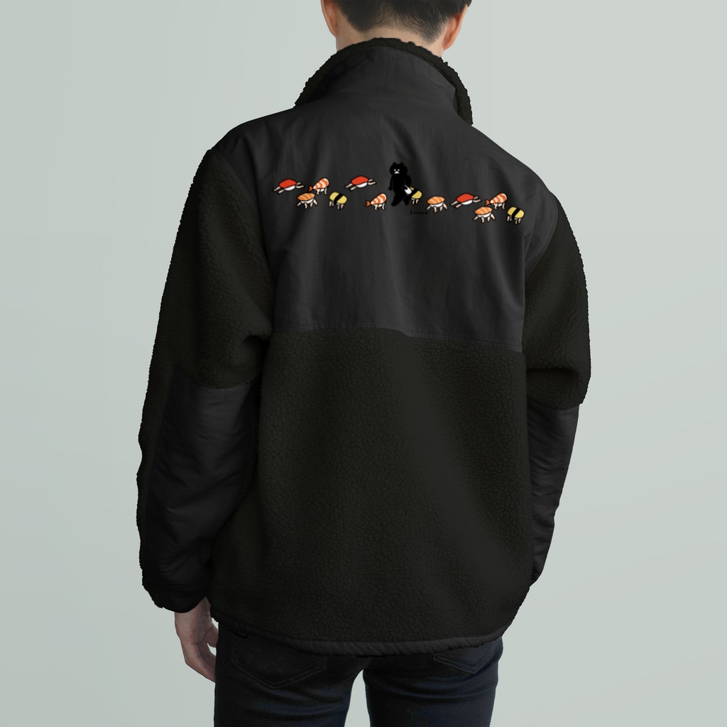 SUIMINグッズのお店のはぐれ玉子握り（背面プリントあり） Boa Fleece Jacket