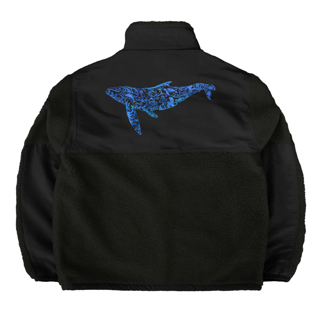 ラルゴのWhale In The Sea Animal(青) Boa Fleece Jacket