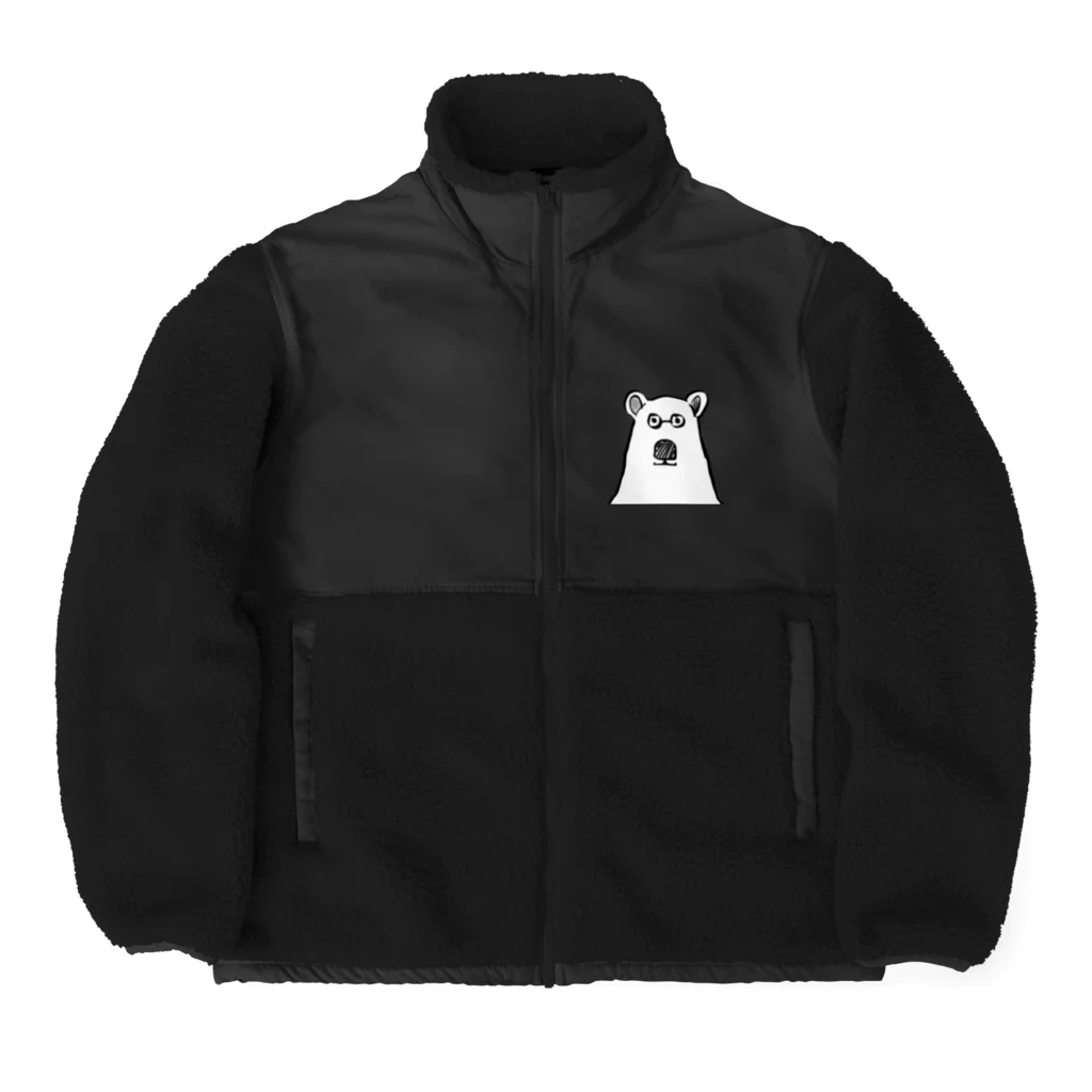 mozのくま(もず)しろぬり Boa Fleece Jacket