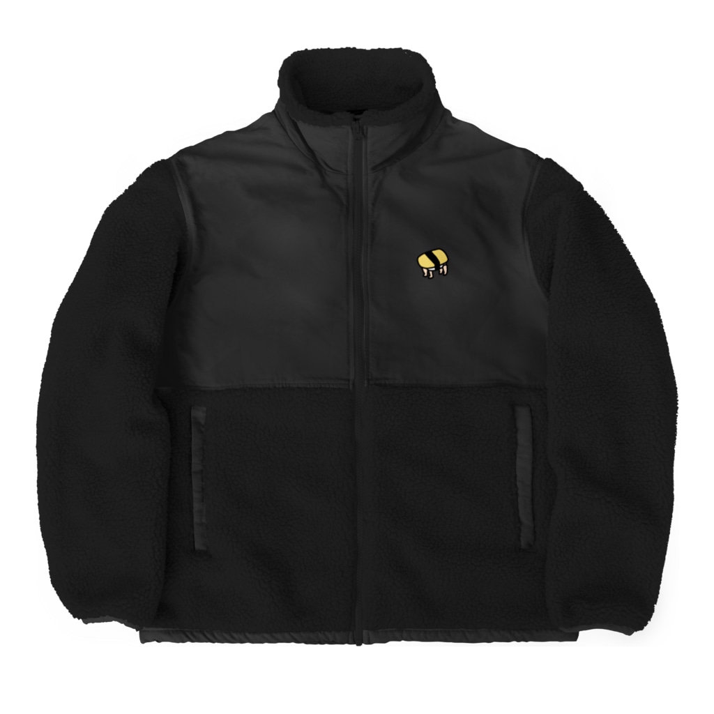 SUIMINグッズのお店のはぐれ玉子握り（背面プリントあり） Boa Fleece Jacket