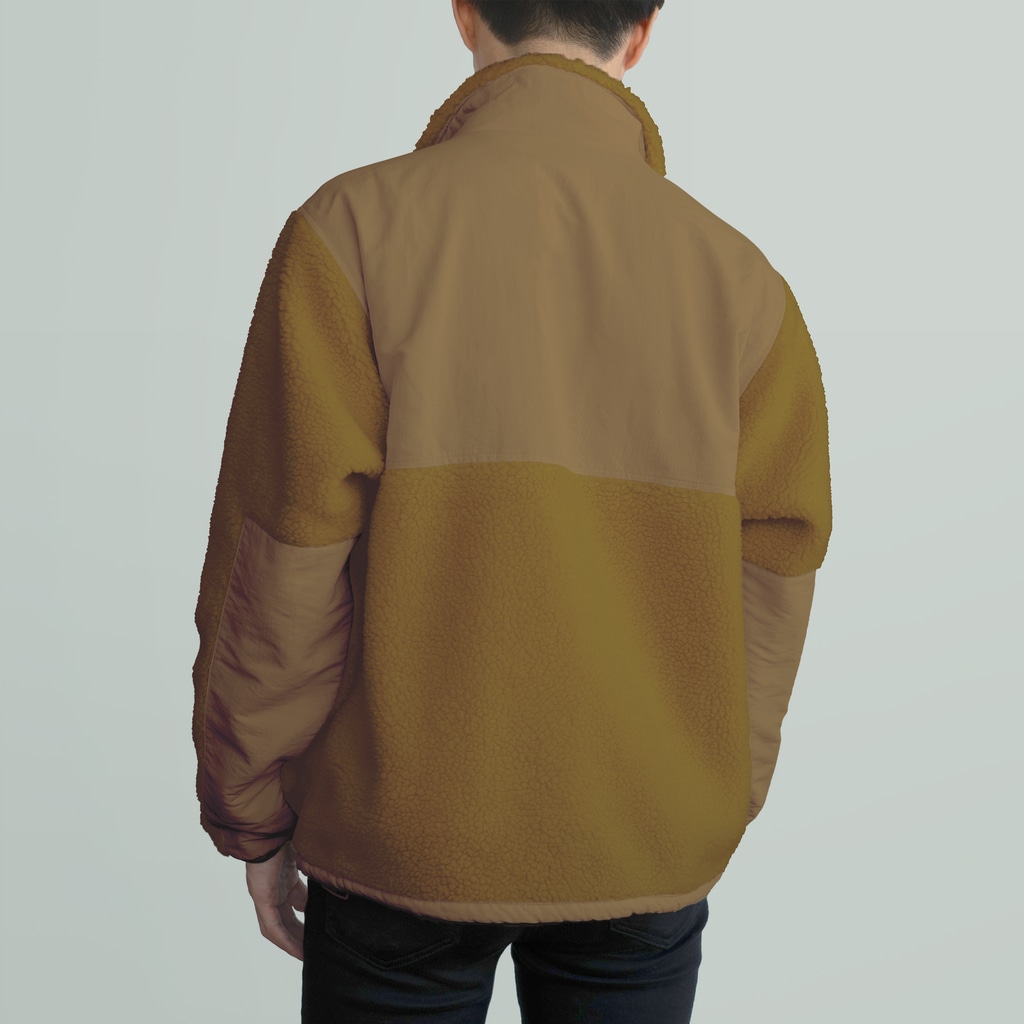 SUIMINグッズのお店のたたずむねこ（プリントカラー：クリーム） Boa Fleece Jacket
