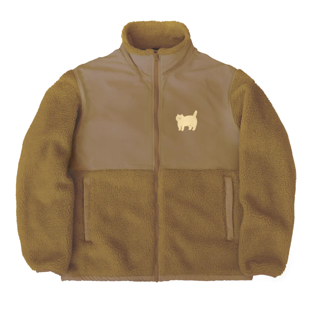 SUIMINグッズのお店のたたずむねこ（プリントカラー：クリーム） Boa Fleece Jacket