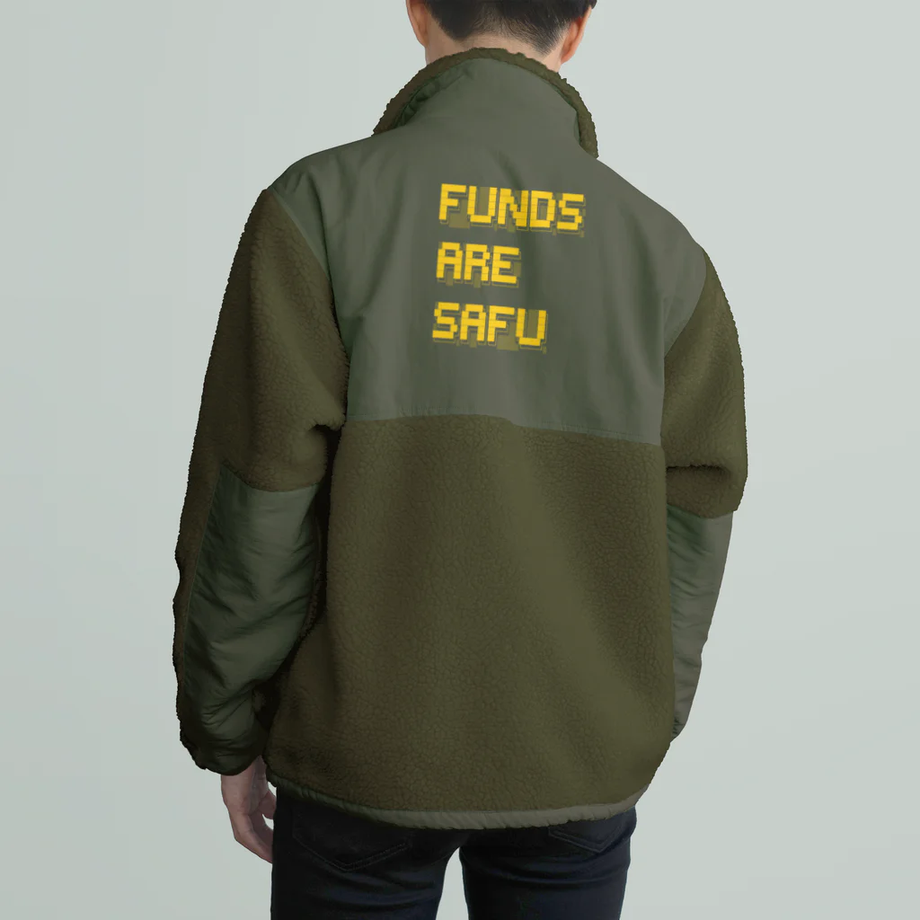 平原神話のFunds Are Safu ボアフリースジャケット