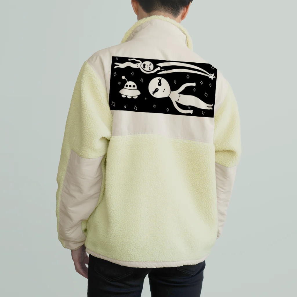 CHOSANAの好きな色に染めて 漂う宇宙人 Boa Fleece Jacket